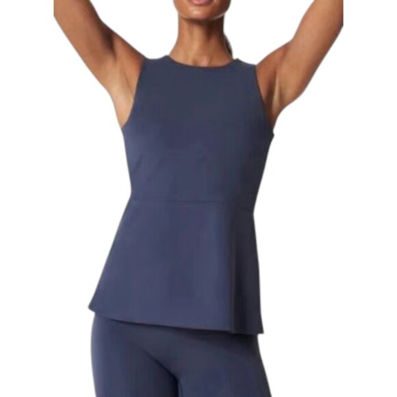 Spanx Sleeveless Active Top Women Peplum Mock Neck I Size: XL - Picture 1 of 10